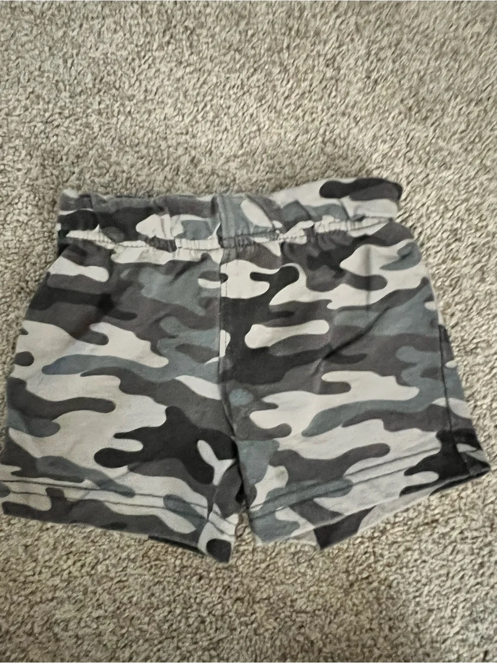 Carter's Child of Mine Grey and Olive Camo Infant Shorts 6-9M
